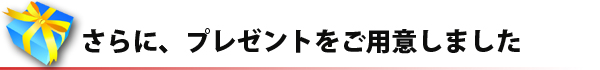 さらにプレゼントをご用意しました