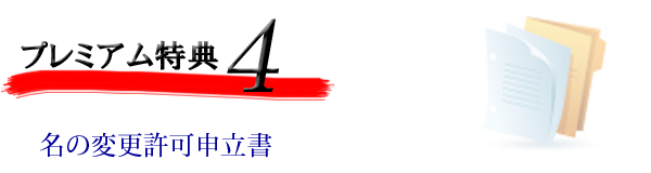 名の変更許可申立書
